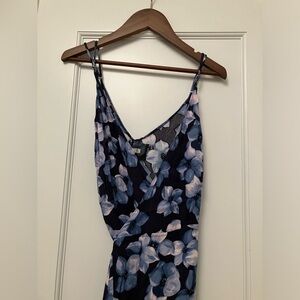 Reformation blue flower print wrap dress